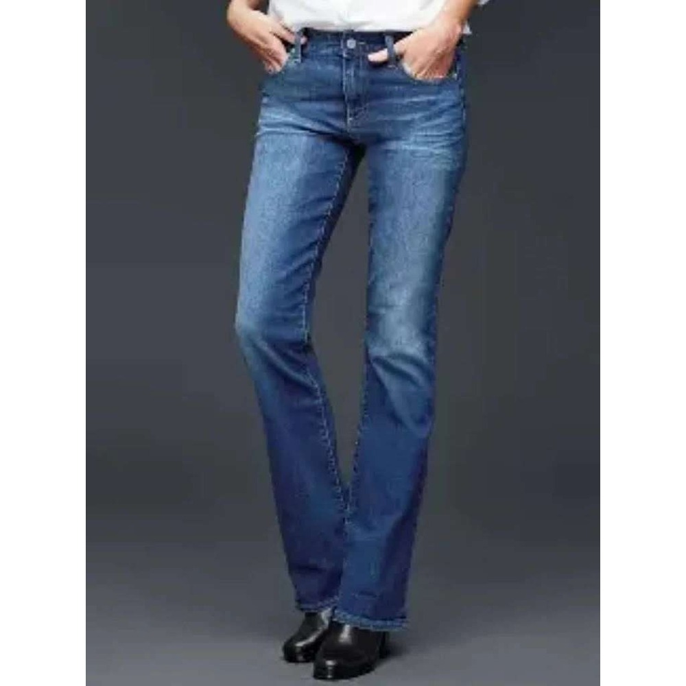 Gap 1969 Sexy Boot Jeans Womens 29/8 Destructed Medium Wash Blue Bootcut Denim